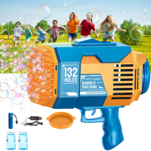 Pistola de Burbujas Eléctrica Recargable de 132 Hoyos