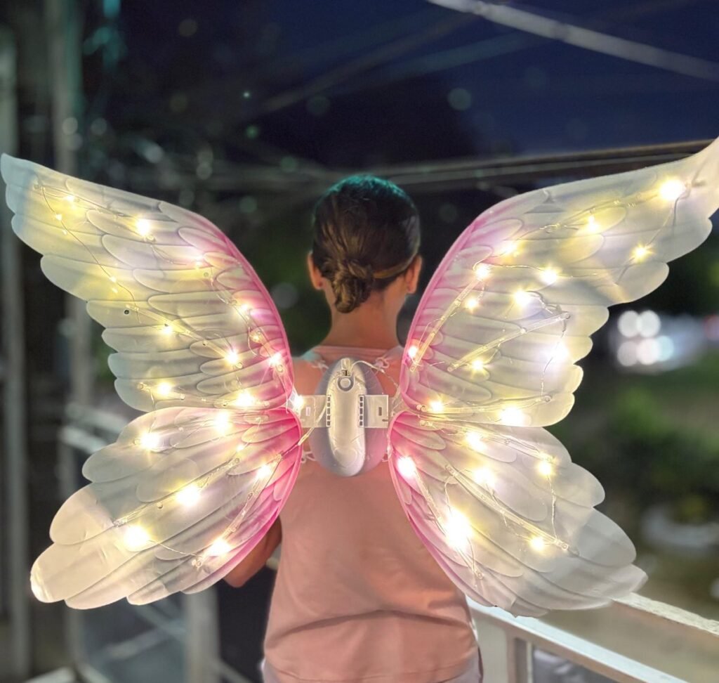 Alas de Ángel con Luces LED Multicolor