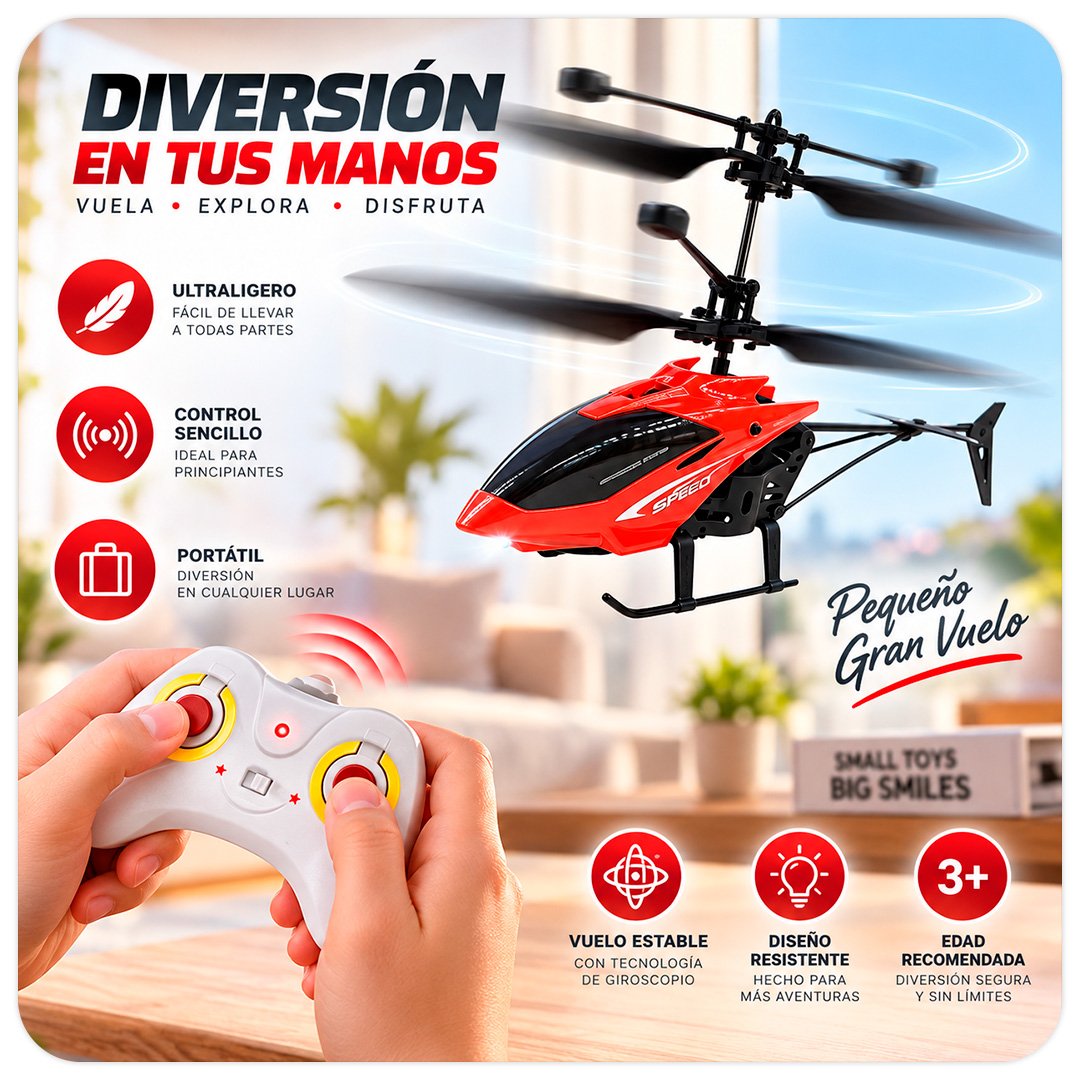 Helicóptero recargable a control remoto